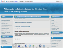 Tablet Screenshot of ecke-batterien.de